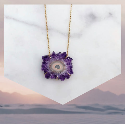 Amethyst Slice Necklace