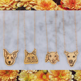 Custom Pet Portrait Necklace [As seen in the LA Times Holiday Gift Guide]