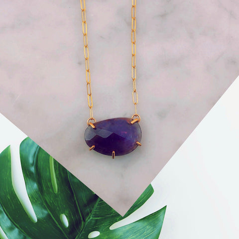 Amethyst Necklace [Rose Cut]