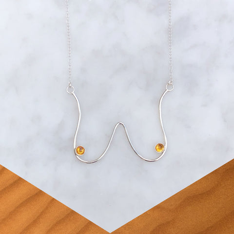 Hangin' Out Necklace [Sterling+ Citrine]