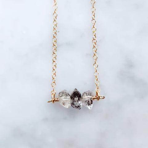 Weekend Edition: Triple Herkimer Diamond Necklace