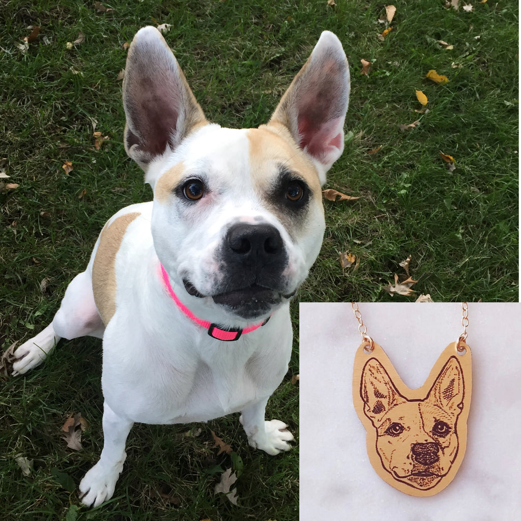 Custom Pet Portrait Necklace As seen in the LA Times Holiday Gift