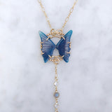 Butterfly Blue Lace Agate Necklace