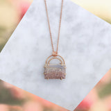 Moss Agate Necklace [Double Halo]
