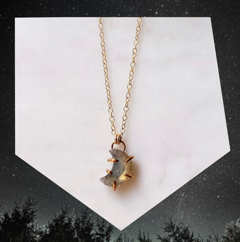 Labradorite Moon Necklace