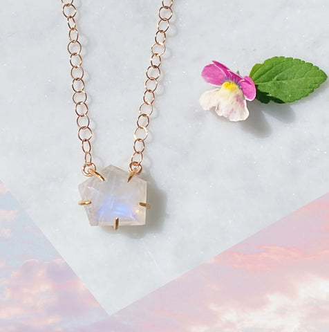Rainbow Moonstone Necklace