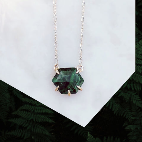 Malachite Necklace [Lion's Gate Portal]