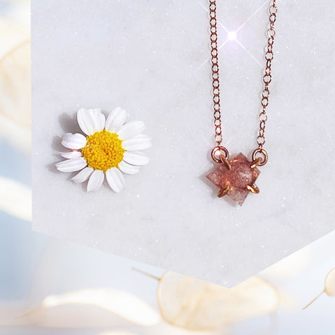 Strawberry Quartz Necklace