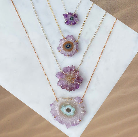 Uruguayan Amethyst Slice Necklace