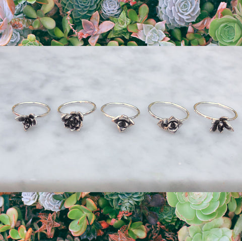 Succulent Rings [Sterling Silver]